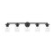 Z-Lite Thayer Vanity, 5-Light, 39 In.W x 5.75 In.L x 8.75 In.H, Matte Black/Clear 742-5V-MB - alternate 4
